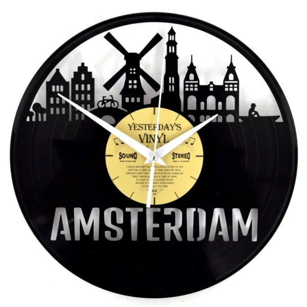 Vinyl clock Amsterdam