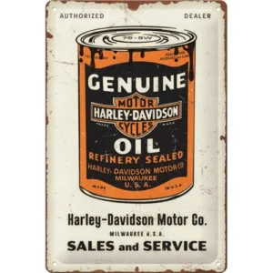 Sign 20 x 30cm Harley-Davidson - Genuine Oil Can