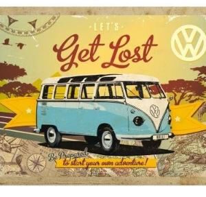 Sign 40x60 VW Bulli Lets Get Lost