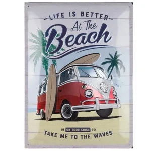 Sign 30x40 Volkswagen Beach with shiny elements- Special E