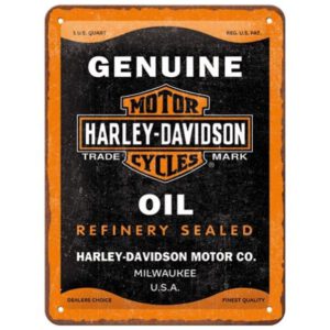 sign-15 x 20cm harley davidson  genuine-oil