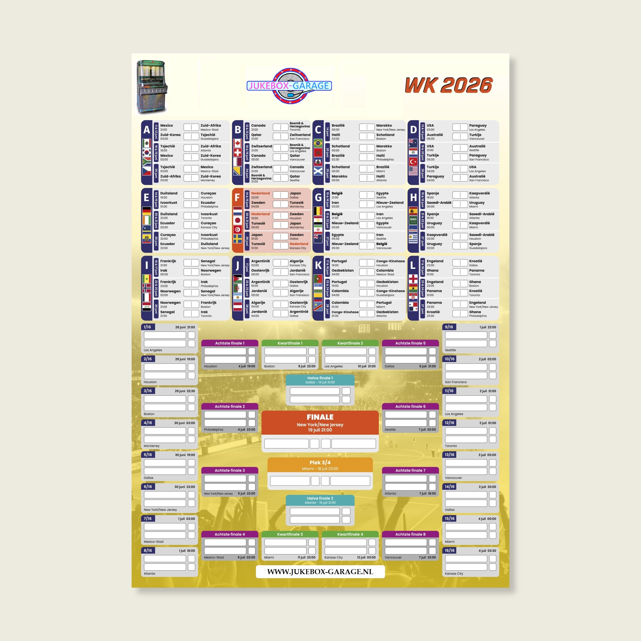 Schema WK voetbal 2026